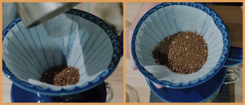 細粉與粗粉擺放方式